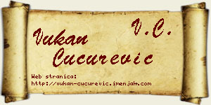 Vukan Cucurević vizit kartica
